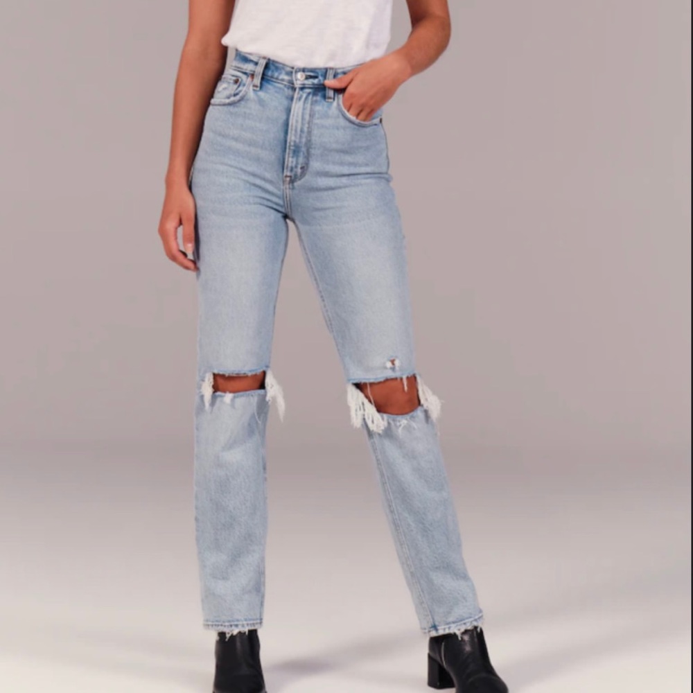 Abercrombie and Fitch 90s ultra high rise straight jeans